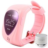 Ceas Smartwatch GPS Copii iUni U11,Telefon incoporat, Alarma SOS, Pink + Boxa Cadou